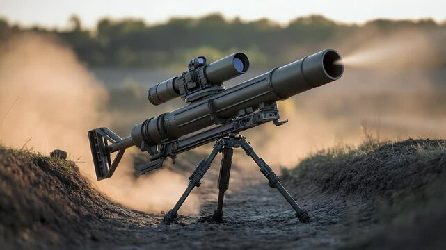 Long Range Sniper Rifle Ready to Fire