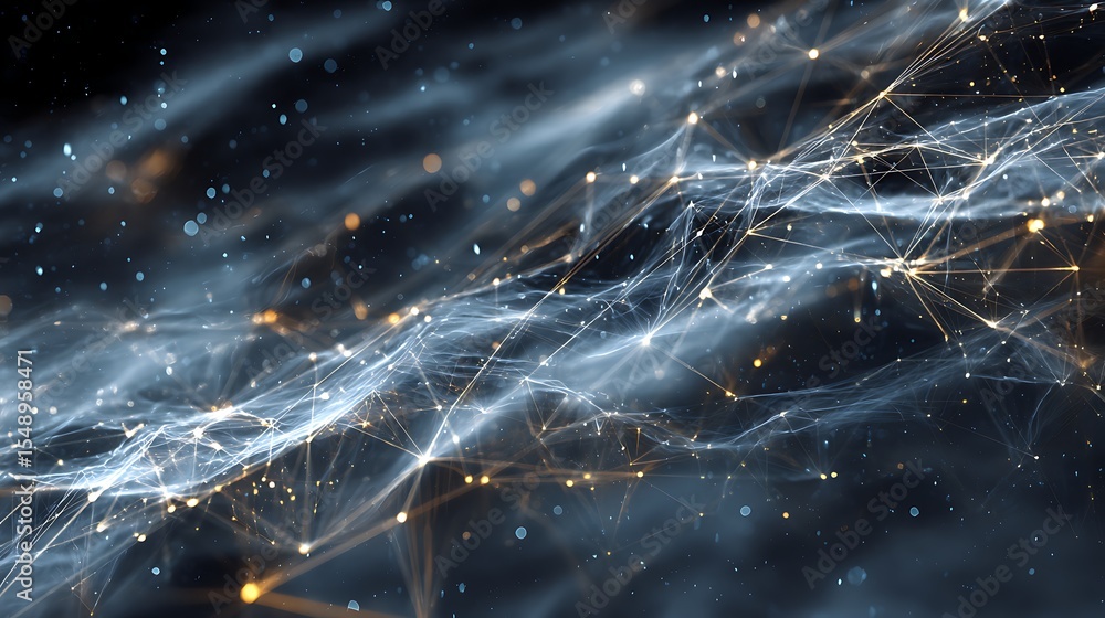 Poster abstract network connecting nodes