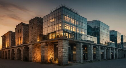 Building Exists Multiple Time Periods Ancient Medieval Modern Future