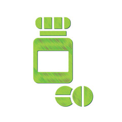 Medicine bottle icon design template