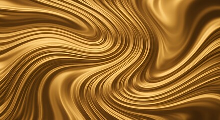 Abstract Golden Swirls: Luxurious Fluid Motion Background