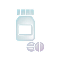 Medicine bottle icon design template