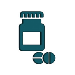 Medicine bottle icon design template