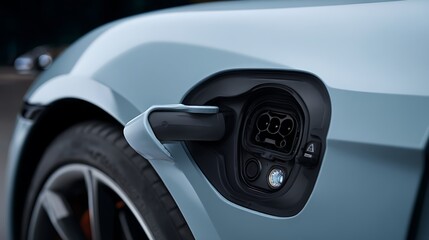 Fototapeta premium Electric Car Charging Port Detail