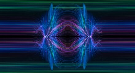 Symmetrical Neon Lightwave Symphony: A Kaleidoscopic Dance of Color and Light