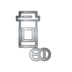 Medicine bottle icon design template