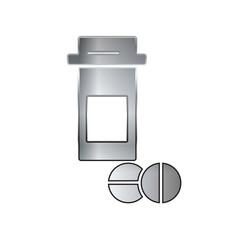 Medicine bottle icon design template
