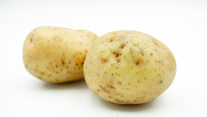 fresh potatoe isolated on white background