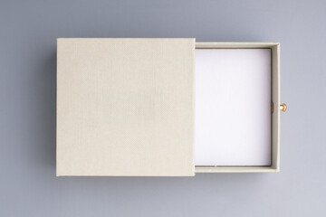 Drawer-style gift box with foam insert and gold knob, suitable for jewelry or premium women’s...