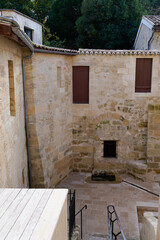 step access of old washhouse blanchereau in lormont city