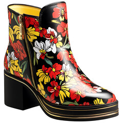 rubber boots with flower