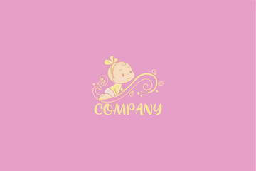 Pink Unicorn Ice Cream Business Logo