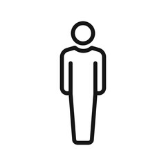 Person line icon outline vector sign template