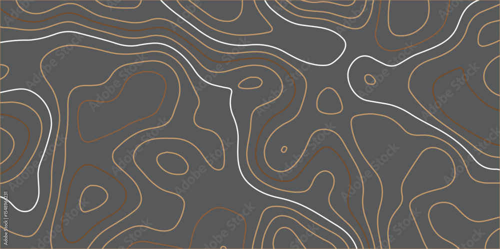 Poster classic beige topographic background with smooth elevation lines and terrain mapping style.