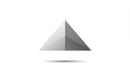 Abstract Gray Triangular Pyramid: Minimalist Geometric Design