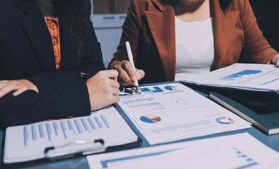 Business Documents, Auditor businesswoman checking searching document legal prepare paperwork or...