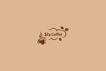 Sky Coffee Beans Fly Logo