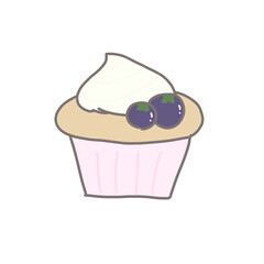 cupcake with bluebery