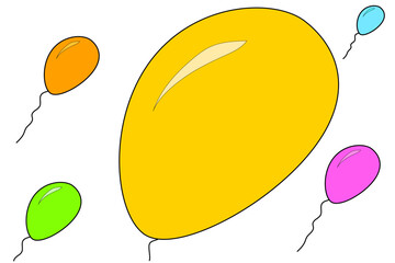 Air baloon different colors and sizes