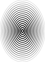 Dynamic oval line shape, logo, icon. Geometric elements