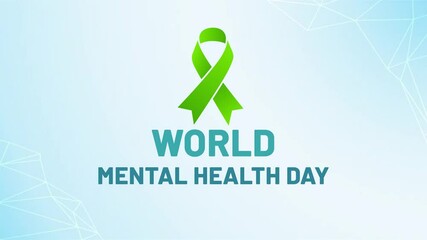 World Mental Health Day motion Graphics in 4K Video