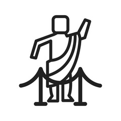 Greek God icon vector image. Suitable for mobile apps, web apps and print media.