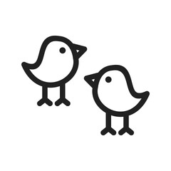 Little Birds icon vector image. Suitable for mobile apps, web apps and print media.
