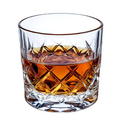 Amber Spirit in a Crystal Glass with Diamond Cut Design