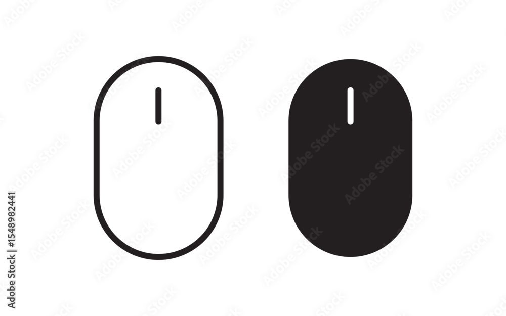 Fototapete hand clicks icon set.computer mouse click cursor and hand pointer icon set with arrows and loading i