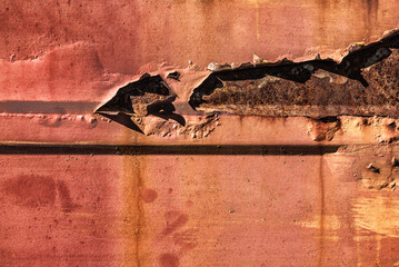 STEEL - Peeling paint and rust on iron
