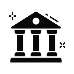 Check out this glyph icon showing bank building with pillars