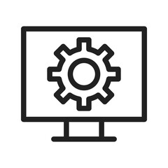 Web Settings icon vector image. Suitable for mobile apps, web apps and print media.