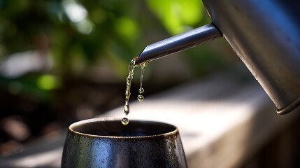 Liquid Pouring Into Cup