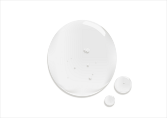 A drop of moisturizing gel or serum on a white background cosmetic product for skin care