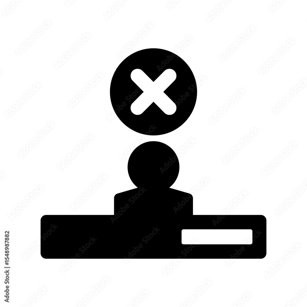 Poster access granted user loading bar silhouette