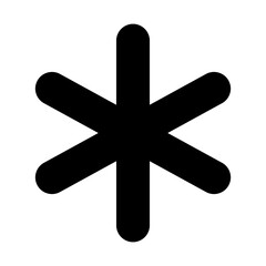 Obraz premium asterisk six-pointed star symbol icon 