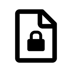 confidential document lock outline icon
