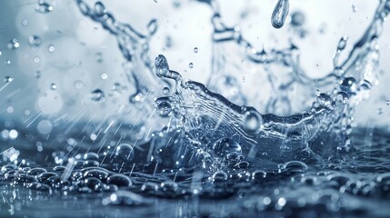 close-up photograph capturing the splash of water Created with Generative AI technology