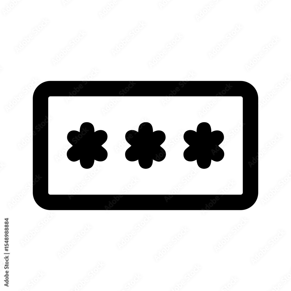 Poster password security hidden asterisks vector icon