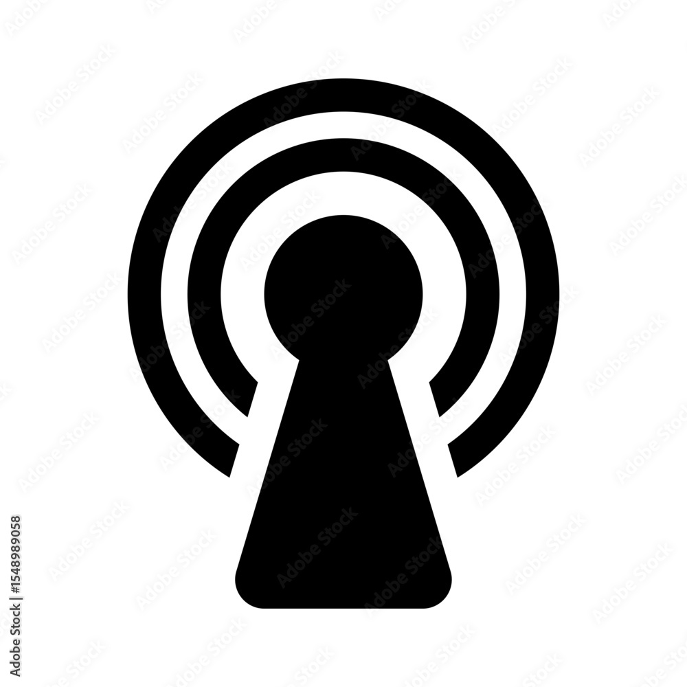 Poster public key encryption vector icon