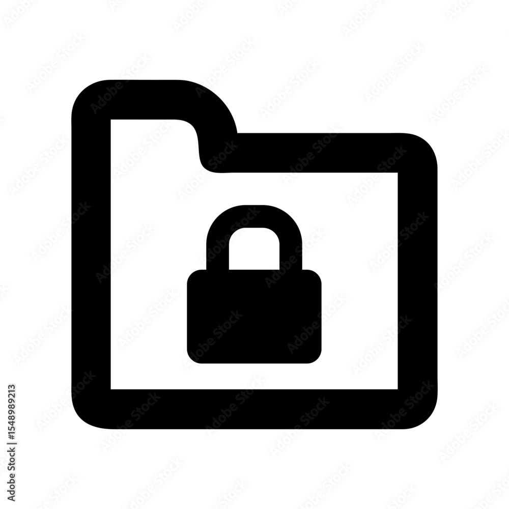 Poster folder security file vector icon
