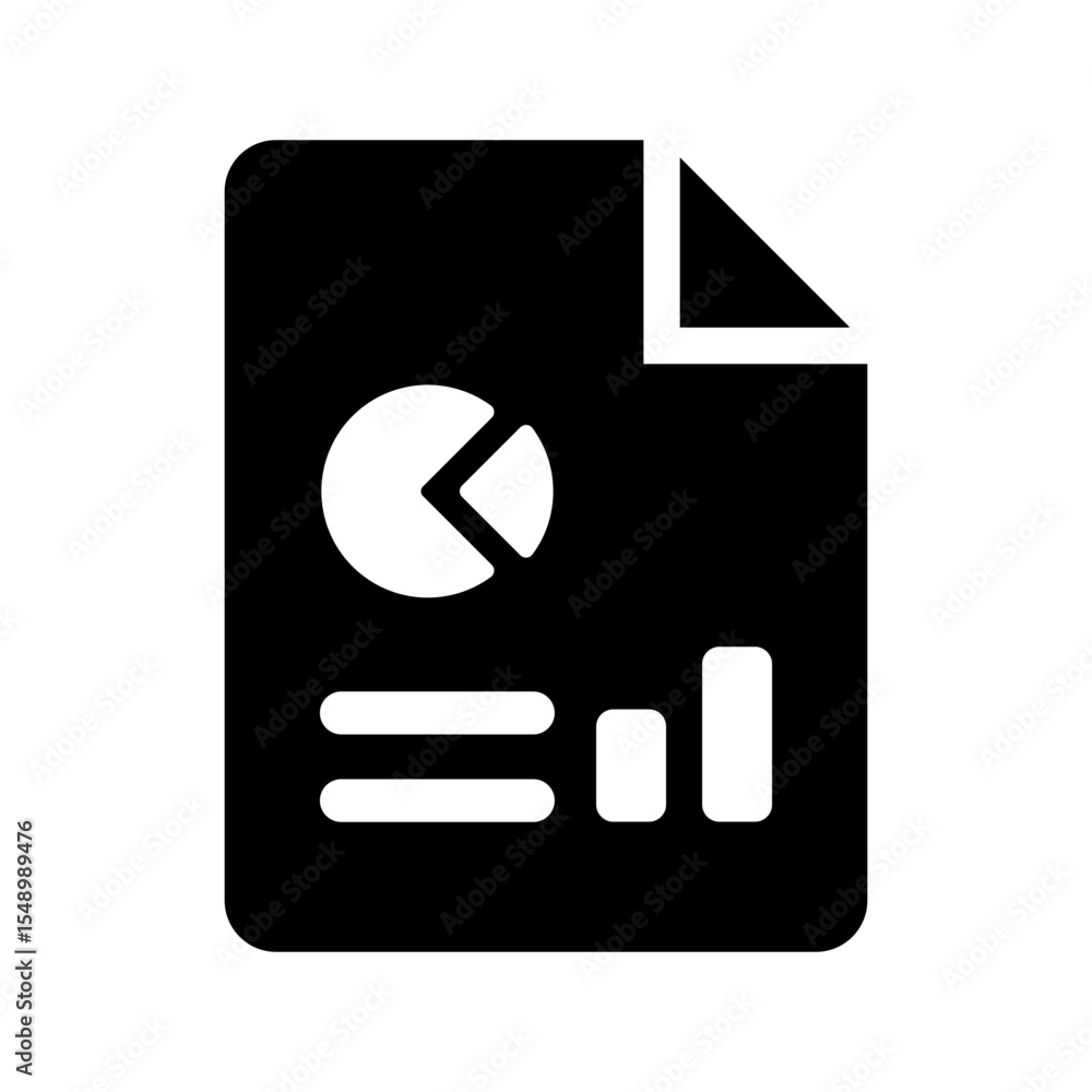 Poster report security analytics vector icon