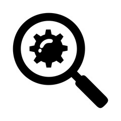 spyware magnifying glass silhouette icon
