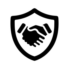 Fototapeta premium ssl handshake security silhouette icon 