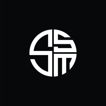 SSM logo SSM icon SSM monogram SSM letter minimalist Circle flat Unique modern abstract logo design.