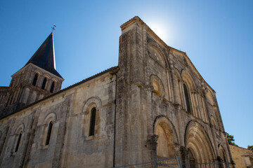 church abbey of Saint-Amant de Boixe in southwest france