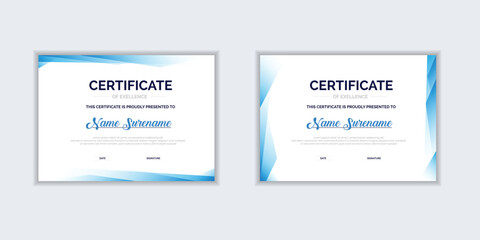 Gradient modern certificate template design for business, corporate, university and other