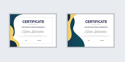 Gradient modern certificate template design for business, corporate, university and other