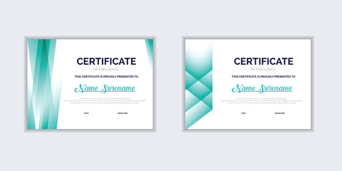 Gradient modern certificate template design for business, corporate, university and other