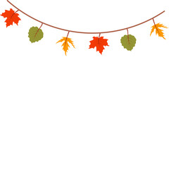 Autumn Decoration Garland Leaves